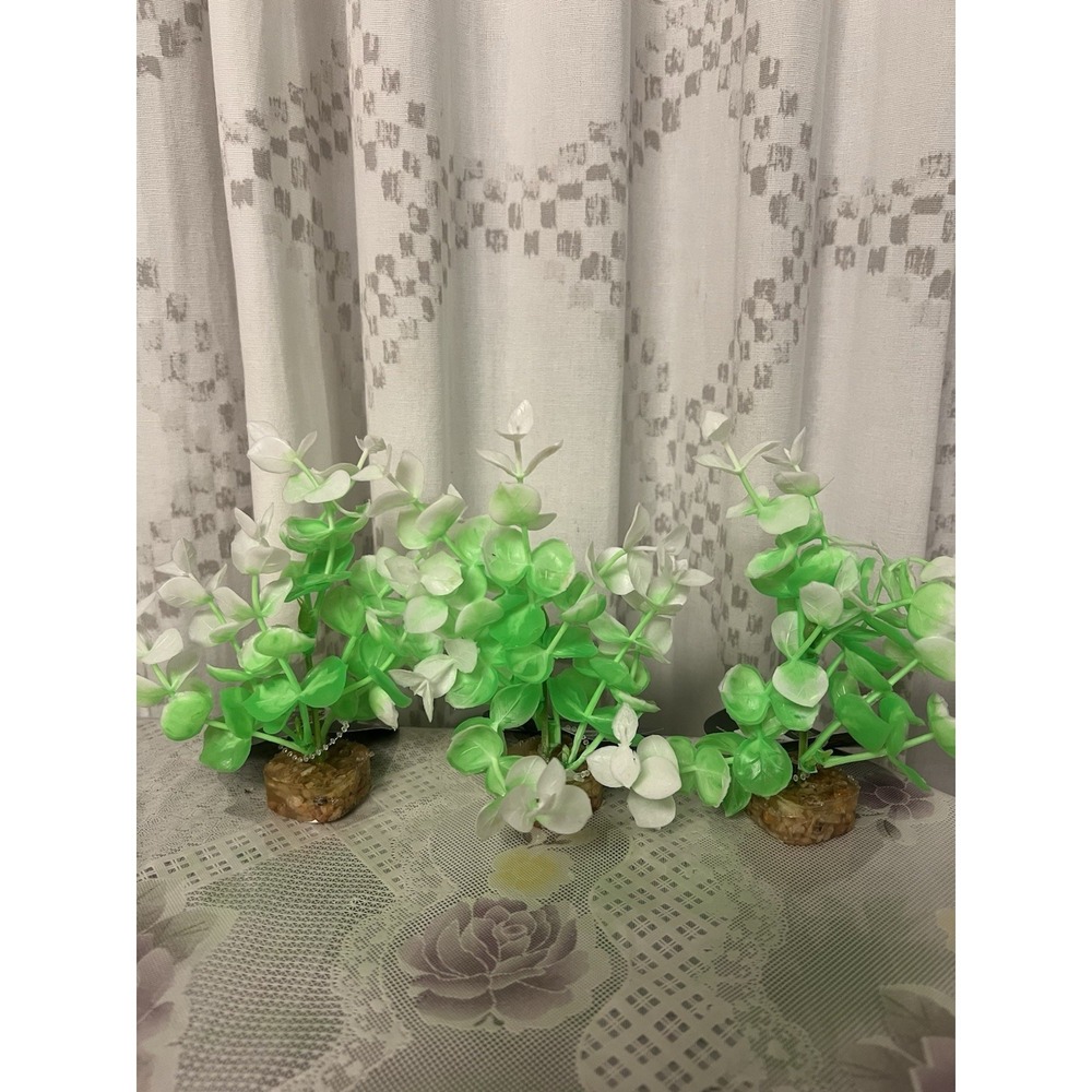 4x Glofish Experience The Glow! Decor Cycleplant Green/white SMALL